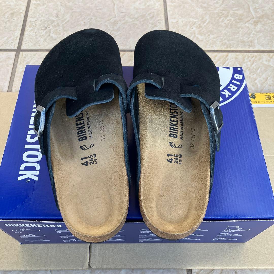 BIRKENSTOCK ブラック ボストン　レギュラー幅 41 ブラック