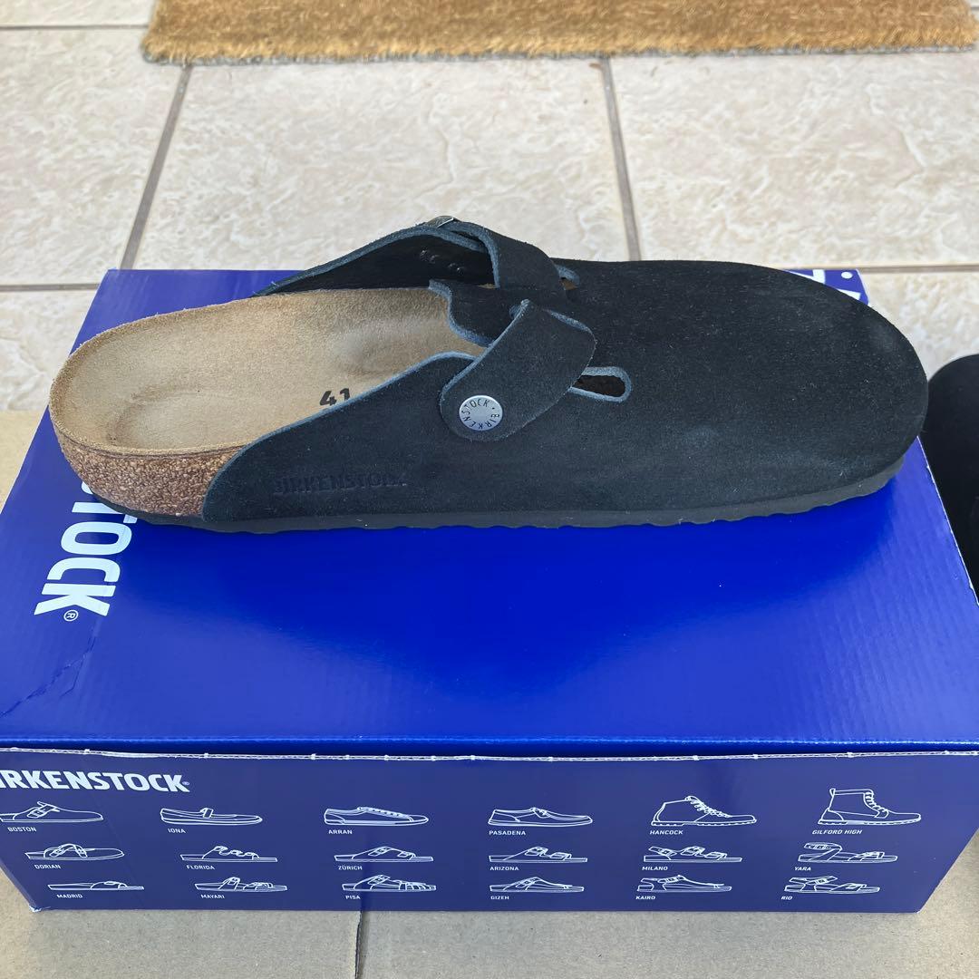 BIRKENSTOCK ブラック ボストン　レギュラー幅 41 ブラック