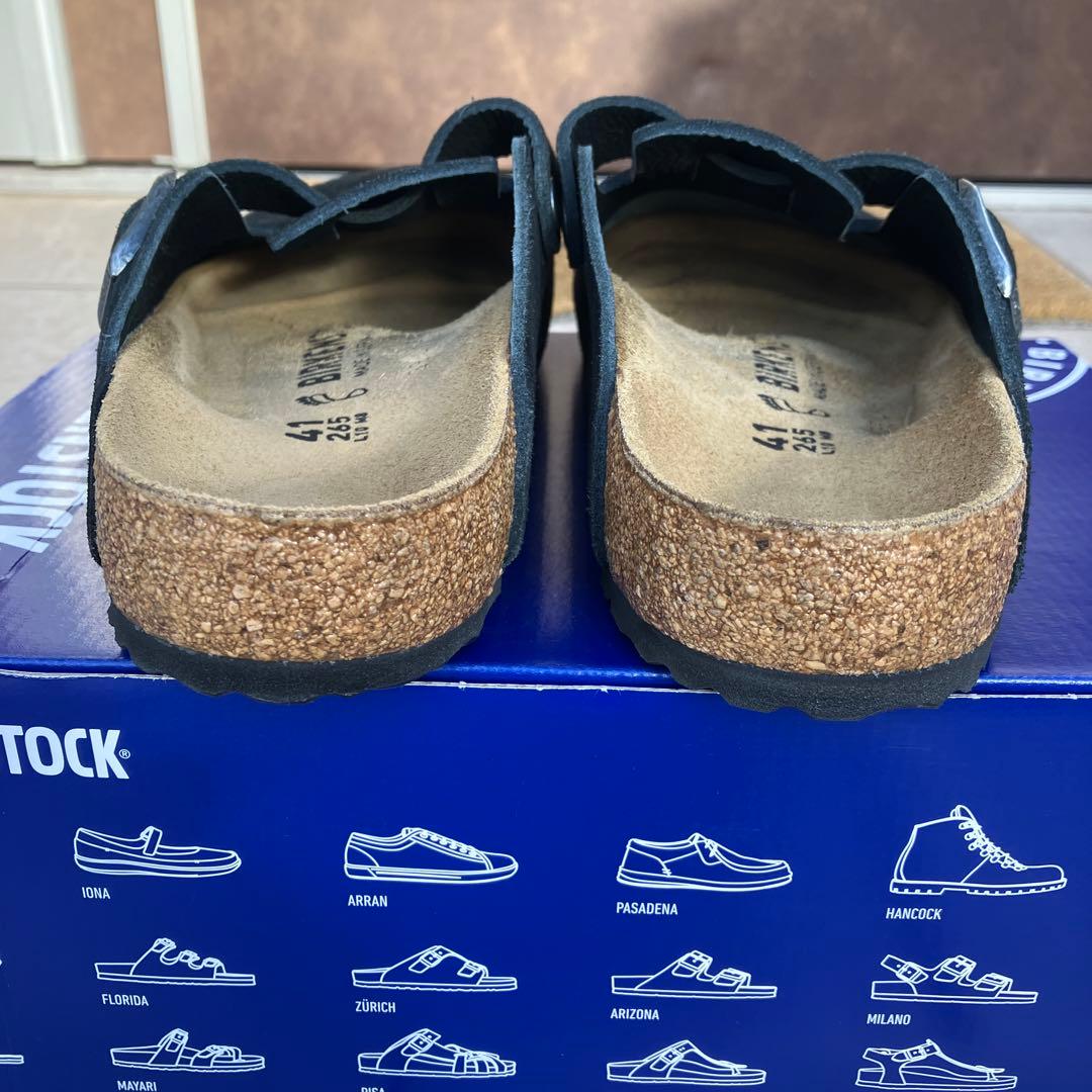 BIRKENSTOCK ブラック ボストン　レギュラー幅 41 ブラック
