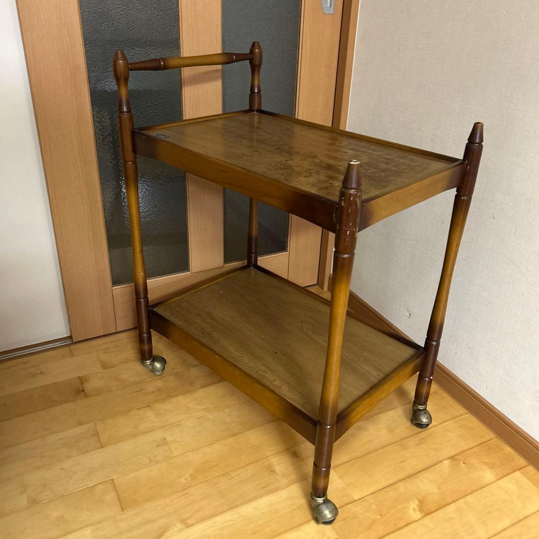 はづ！！　昭和レトロ！ヴィンテージ！マツダ　松田産業　木製キッチンワゴン