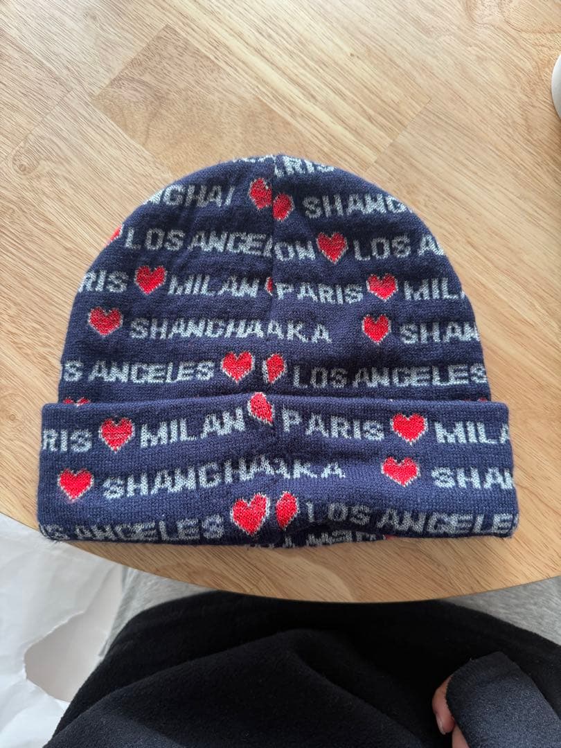 supreme ハートビーニー　Hearts Beanie ネイビー