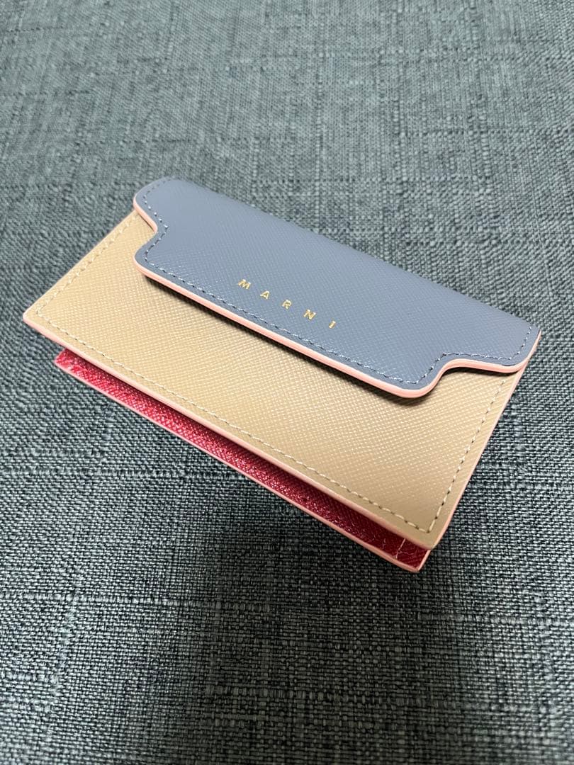 【美品】MARNI 名刺入れ グレー/ベージュ/ピンク