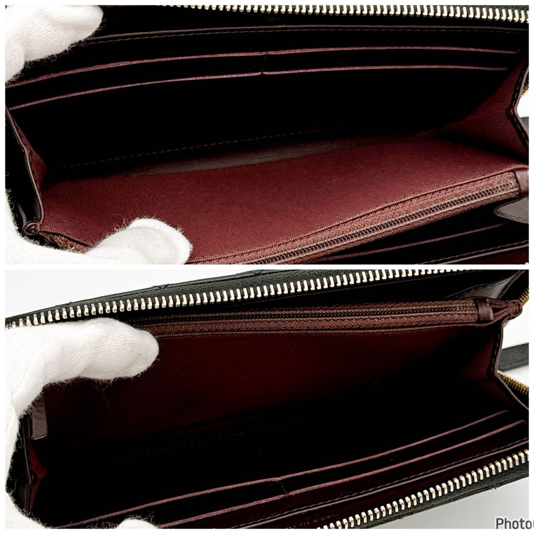 TS　シャネル✨マトラッセ✨キャビアスキン✨ラウンドファスナー長財布　48