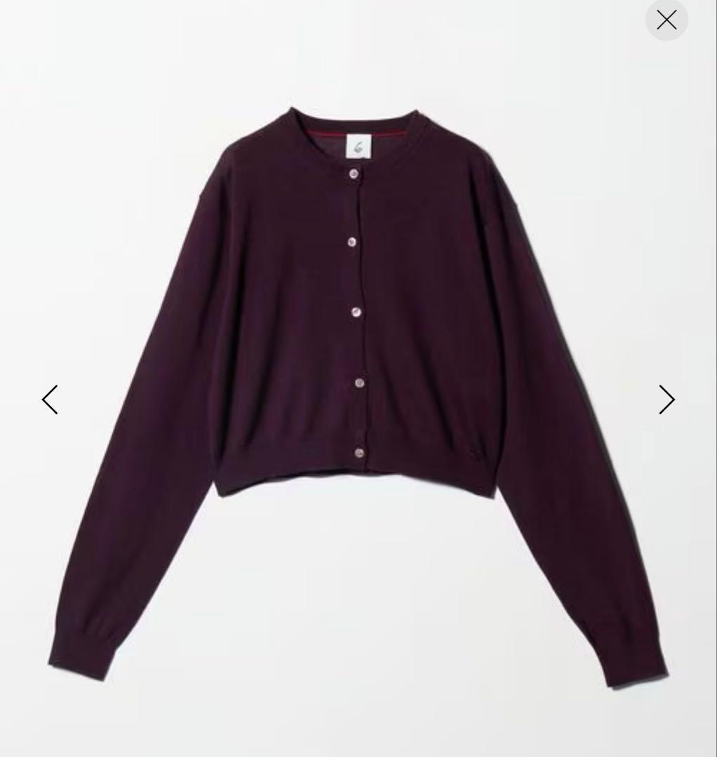 ＜6(ROKU)＞ウール クロップド カーディガン