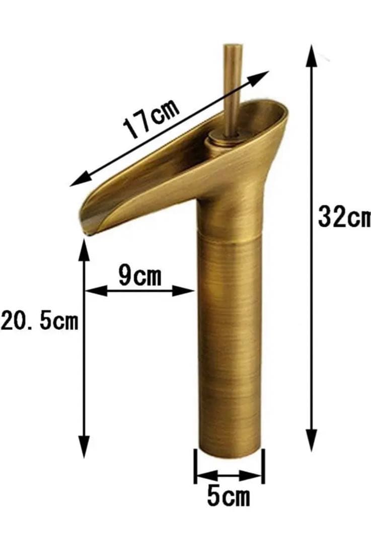 混合水栓 蛇口 シングルレバー レトロ 洗面台 ロング水栓 手洗い鉢 トール水栓