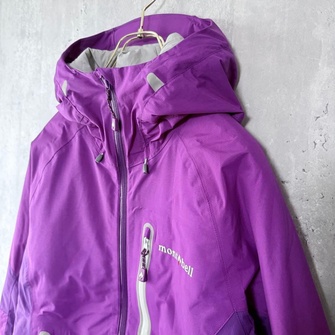 モンベル パウダーライトパーカ 紫 L スキー スノボ 登山 撥水 美品✨