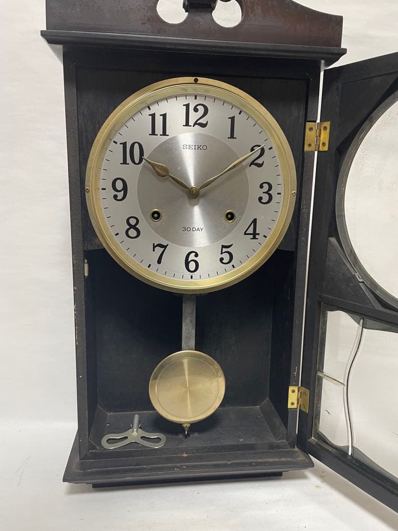 稼動品　SEIKO セイコー 4p407 振り子時計 ボンボン時計　柱時計