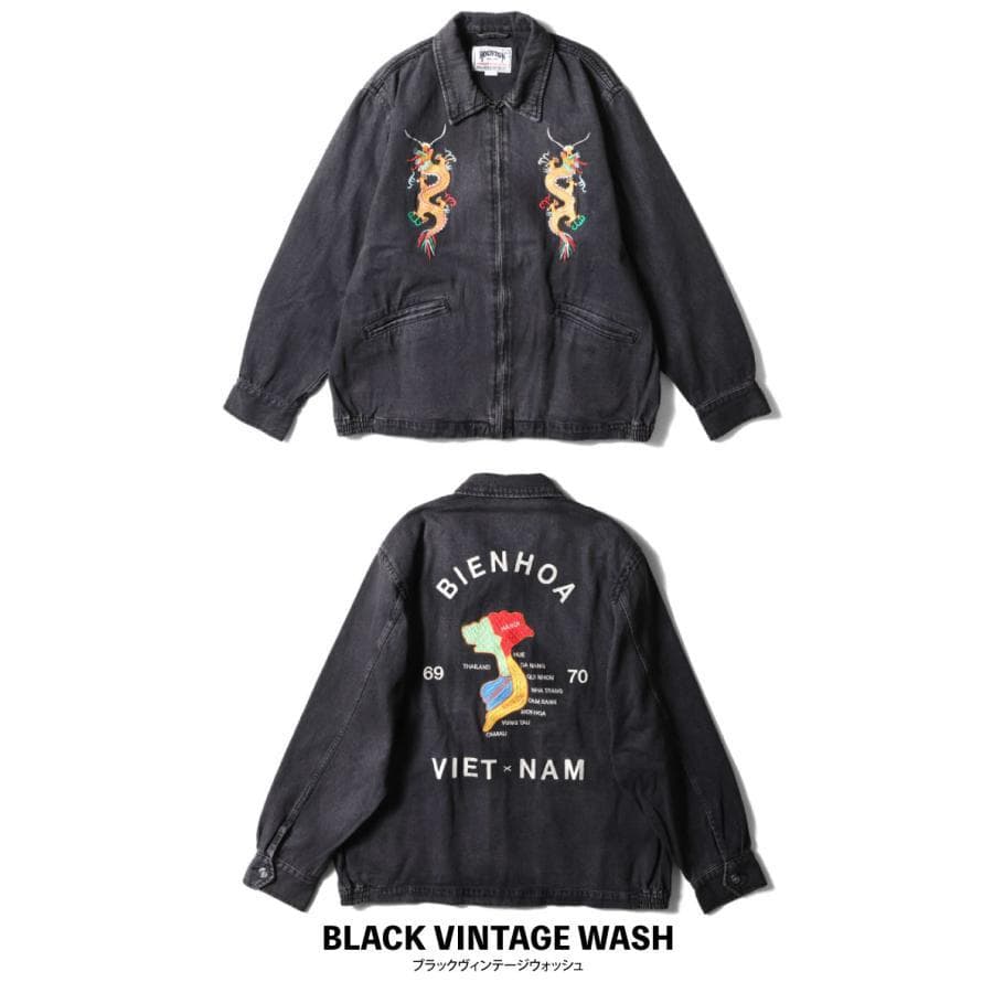 新品＊HOUSTON ヒューストン デニムジャケット ベトジャン L MAP