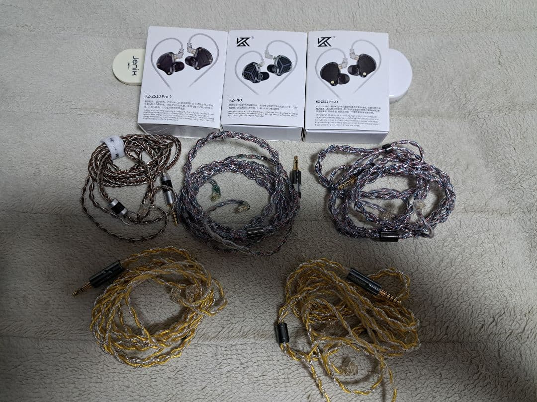 KZ イヤホン 3種 リケーブル付き