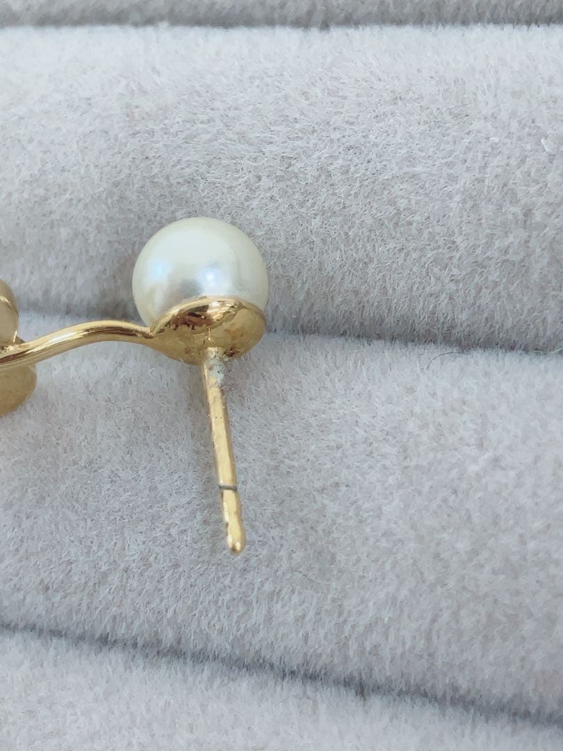 ★ディオール トライバル ピアス 片耳 ハート ラインストーン×フェイクパール