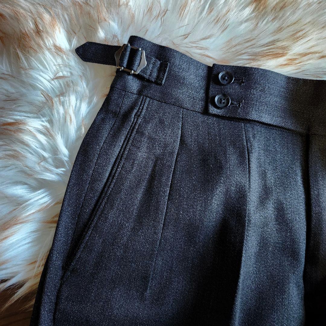 フランネル　ウール　グルカ　スラックス　パンツ　グレー