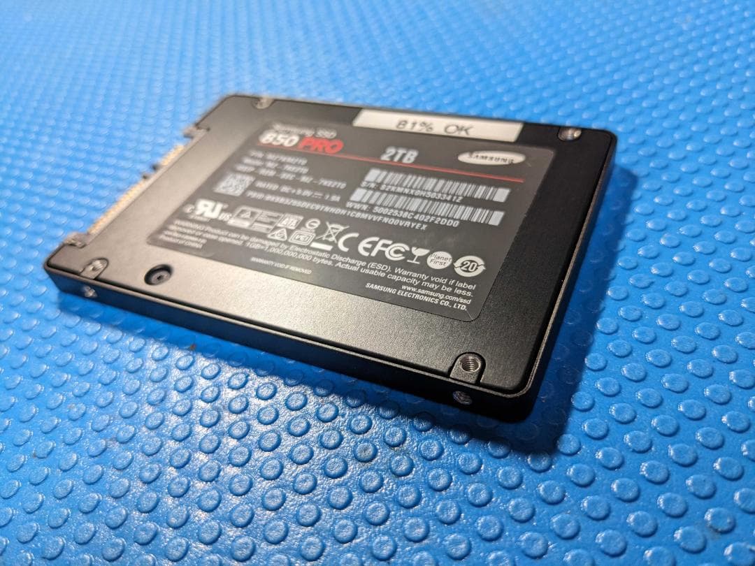 た*ん様 Samsung SSD 850 PRO 2TB : 2048.4 GB