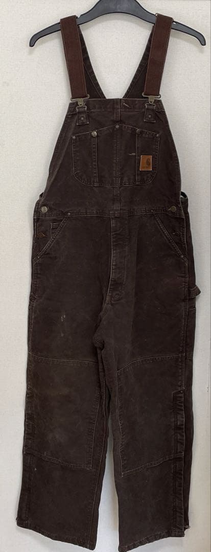 carharttカーハート　ダブルニー　ブラウン　オーバーオール 36×30