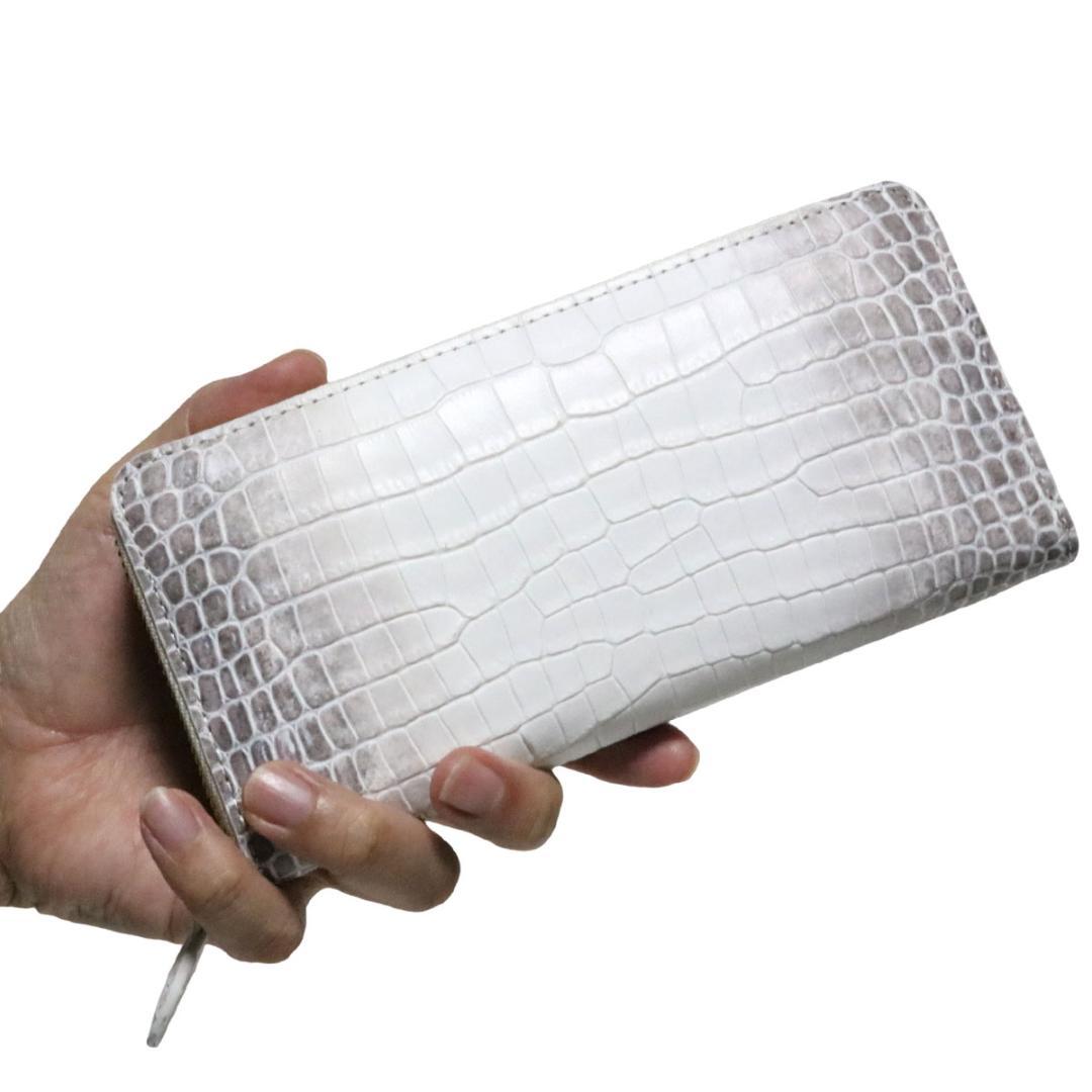 Y11 牛革型押し ヒマラヤクロコダイル 長財布 ラウンドジップ 新品 未使用