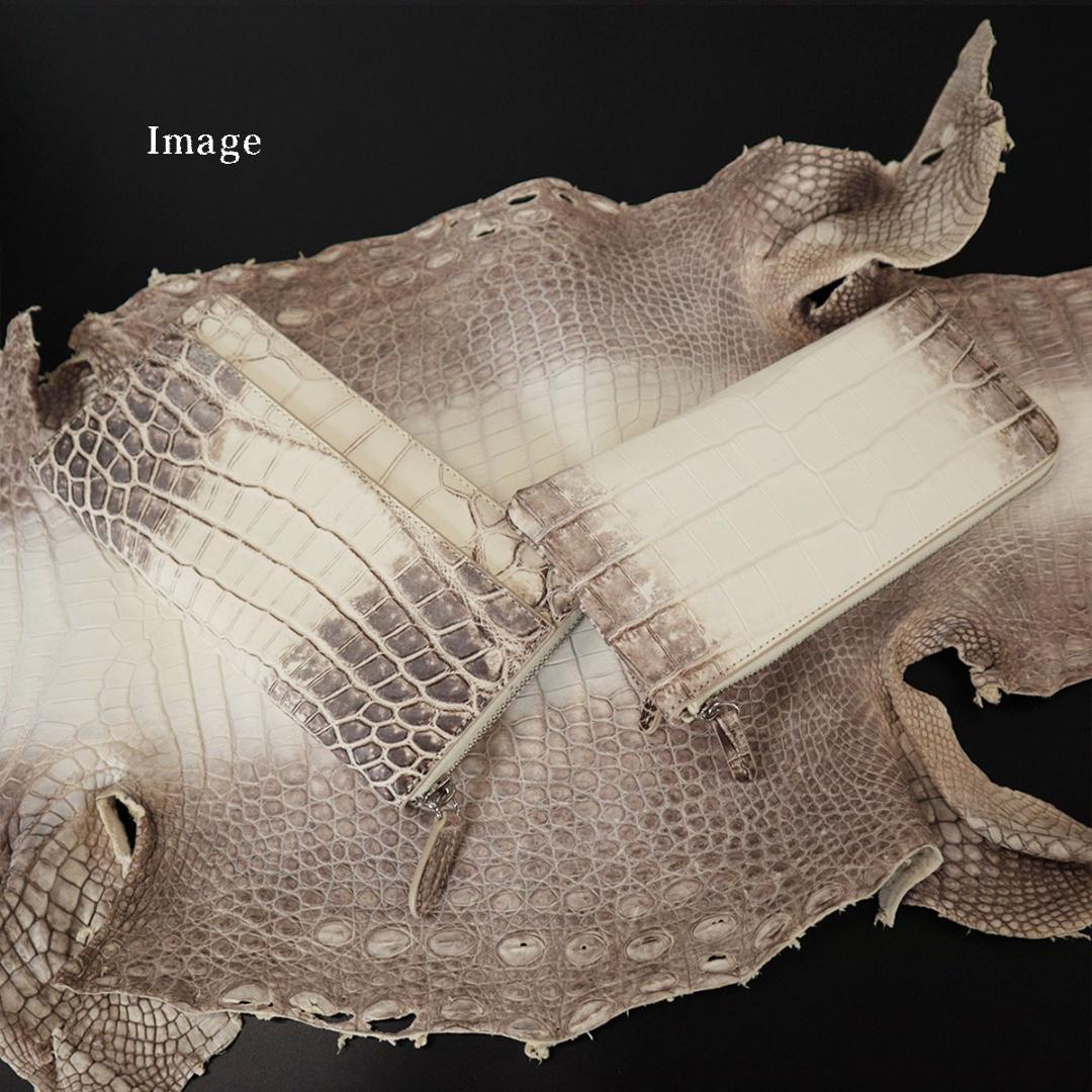 Y11 牛革型押し ヒマラヤクロコダイル 長財布 ラウンドジップ 新品 未使用