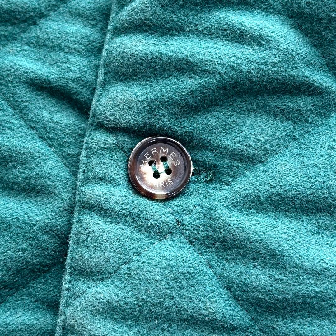 HERMES エルメス 多国旗柄 キルティング ベスト シルク ヴィンテージ