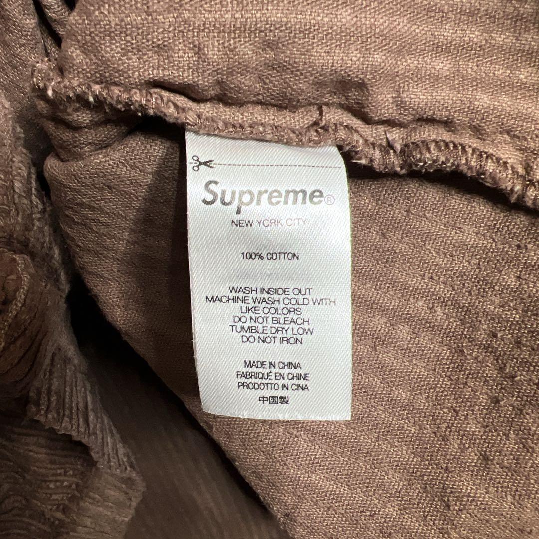 【入手困難!!】シュプリーム ✈︎コーデュロイシャツ 肉厚 太 刺繍