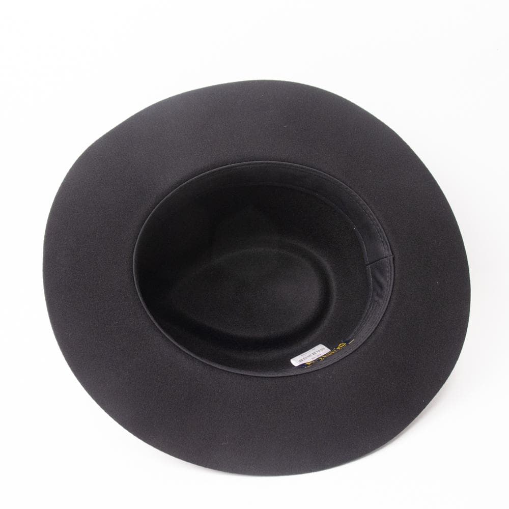 新品 RUBEN ロングブリム 中折れフェルトウールハット ブラック