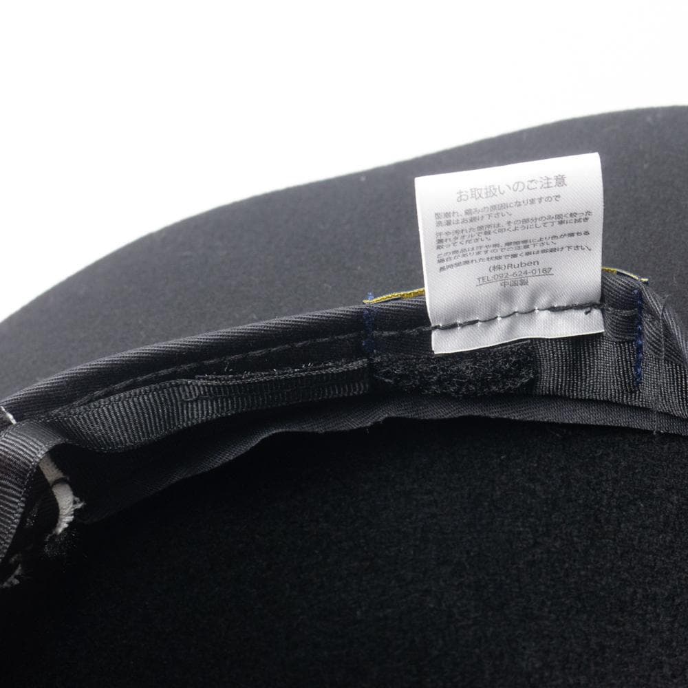 新品 RUBEN ロングブリム 中折れフェルトウールハット ブラック