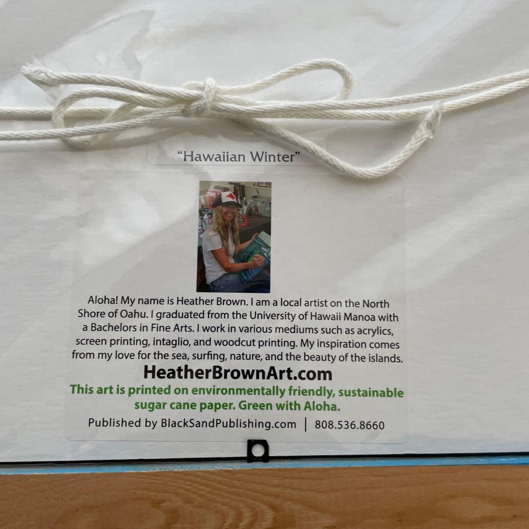 純正額付きHeather Brownアートフレーム絵画　ハワイロンハーマンwtw