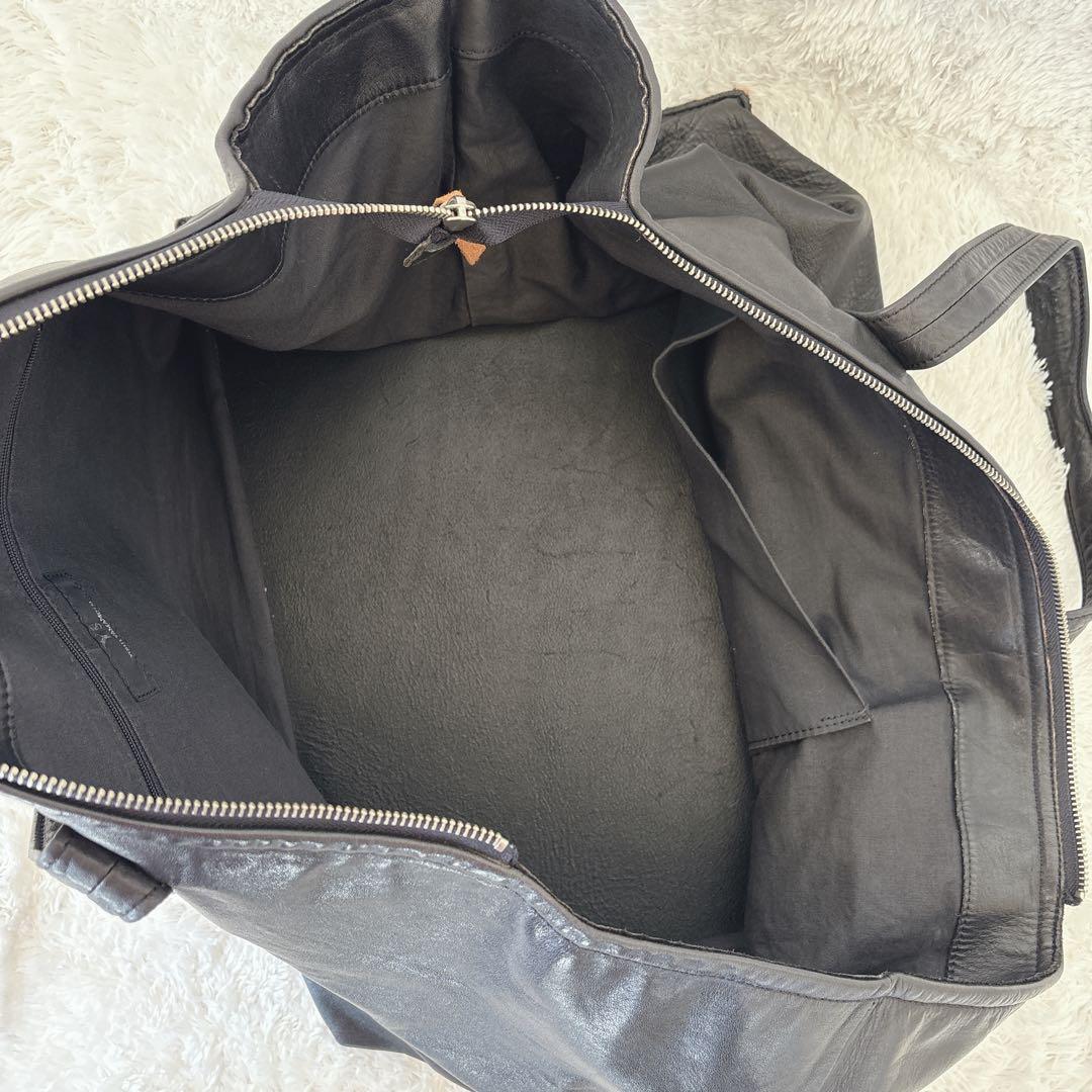 Y's YOHJI YAMAMOTO ボストンバッグ オールレザー 大容量 黒