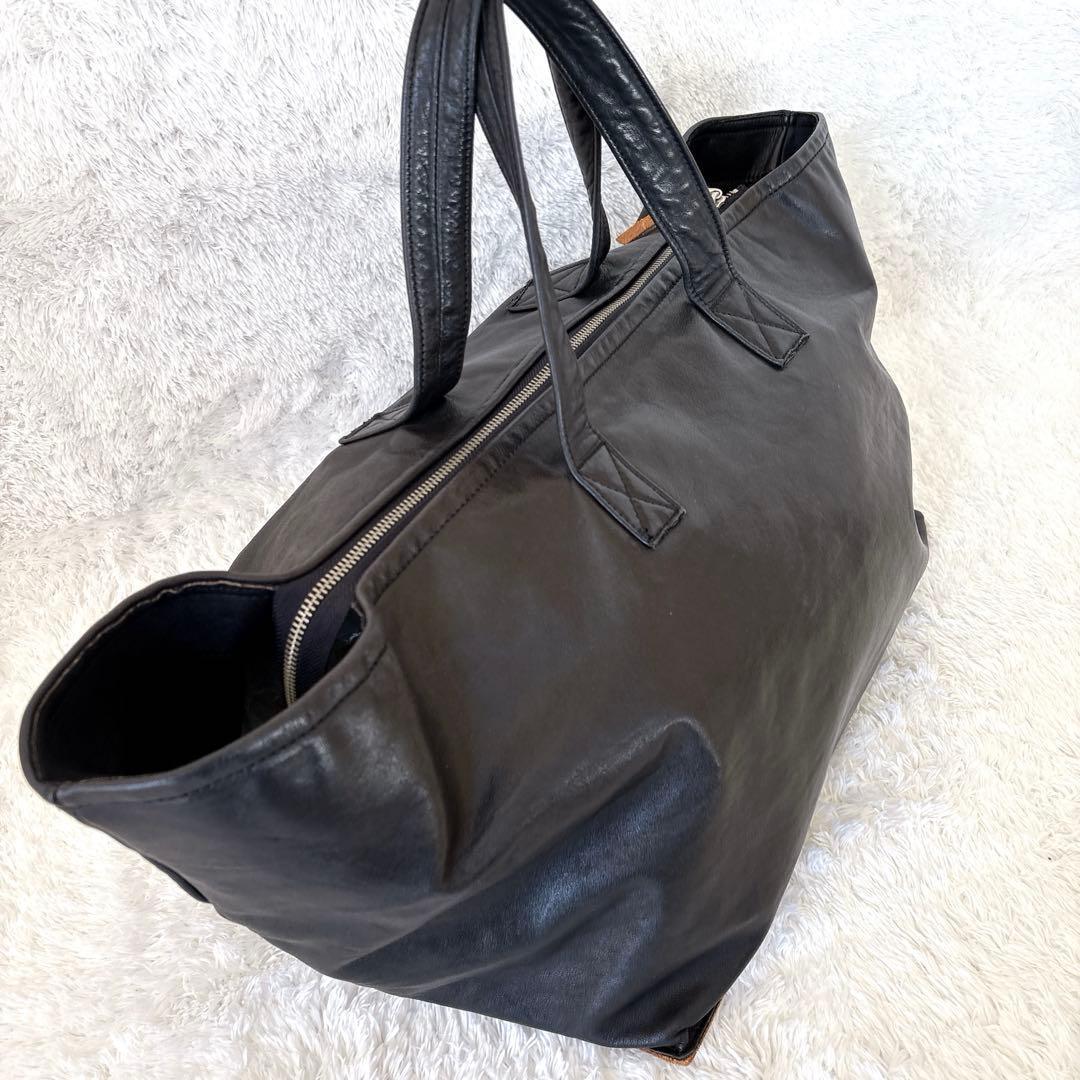 Y's YOHJI YAMAMOTO ボストンバッグ オールレザー 大容量 黒