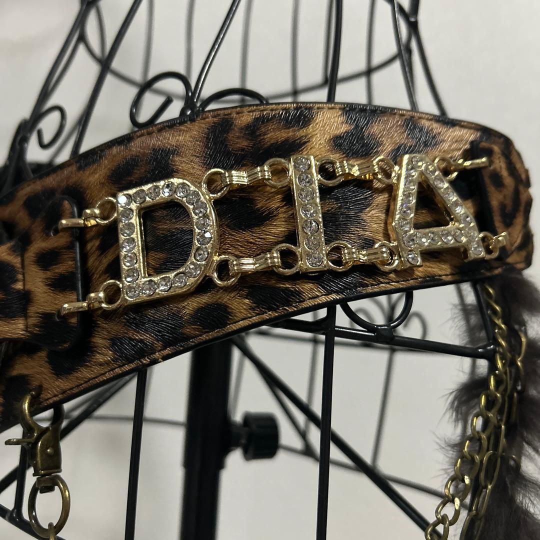 ヒョウ柄 D.I.A ベルト ファー付き