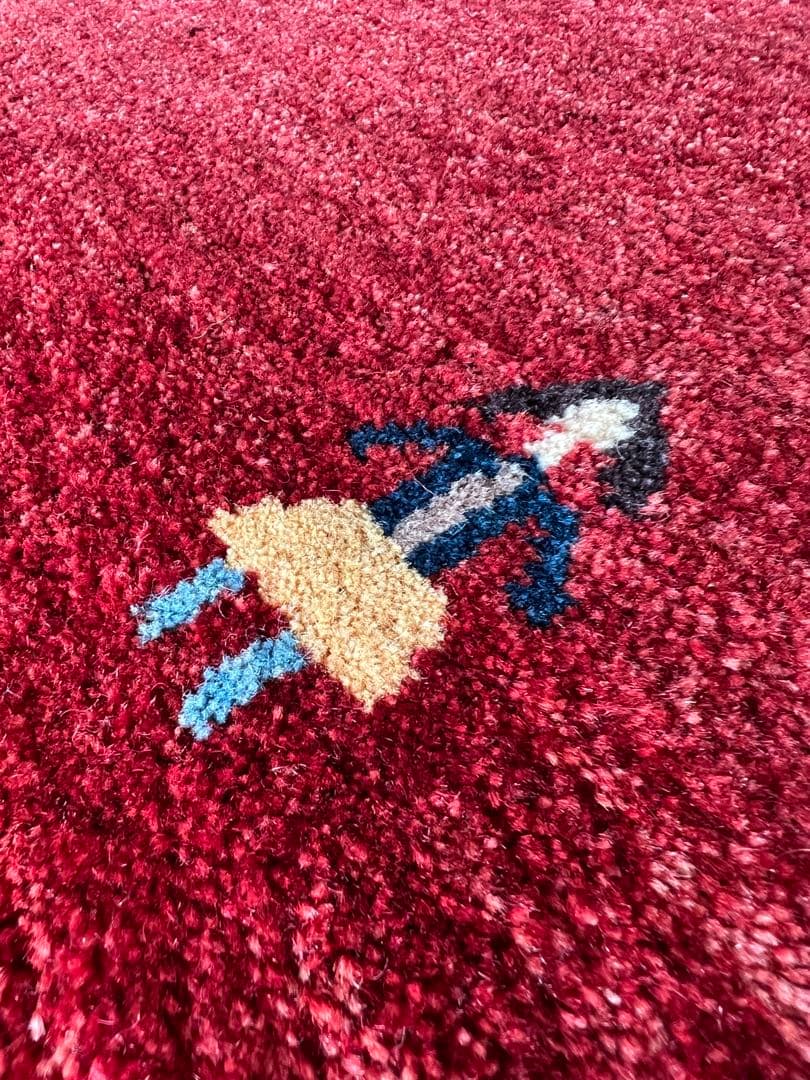 ギャッベ　ペルシャ産（104×153)　1点もの　カーペット　ウール100%