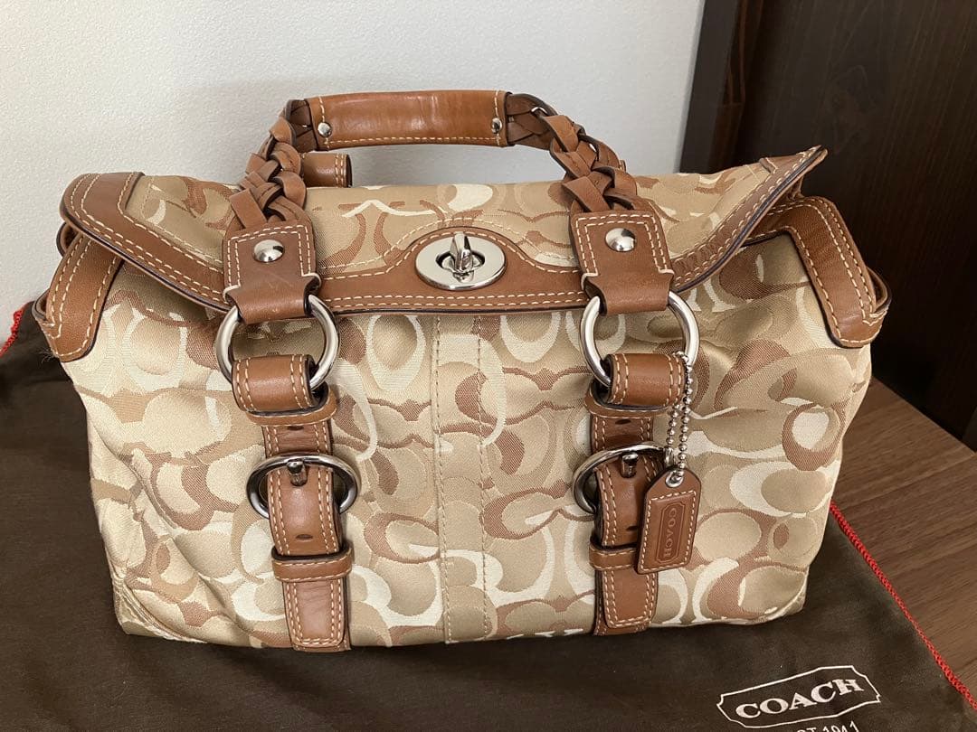 COACH ハンドバッグ ベージュ・ブラウン