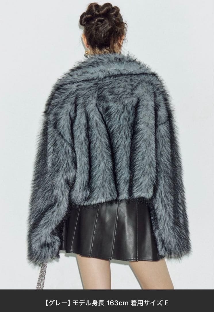 EVRIS/ファイクファーショートブルゾン