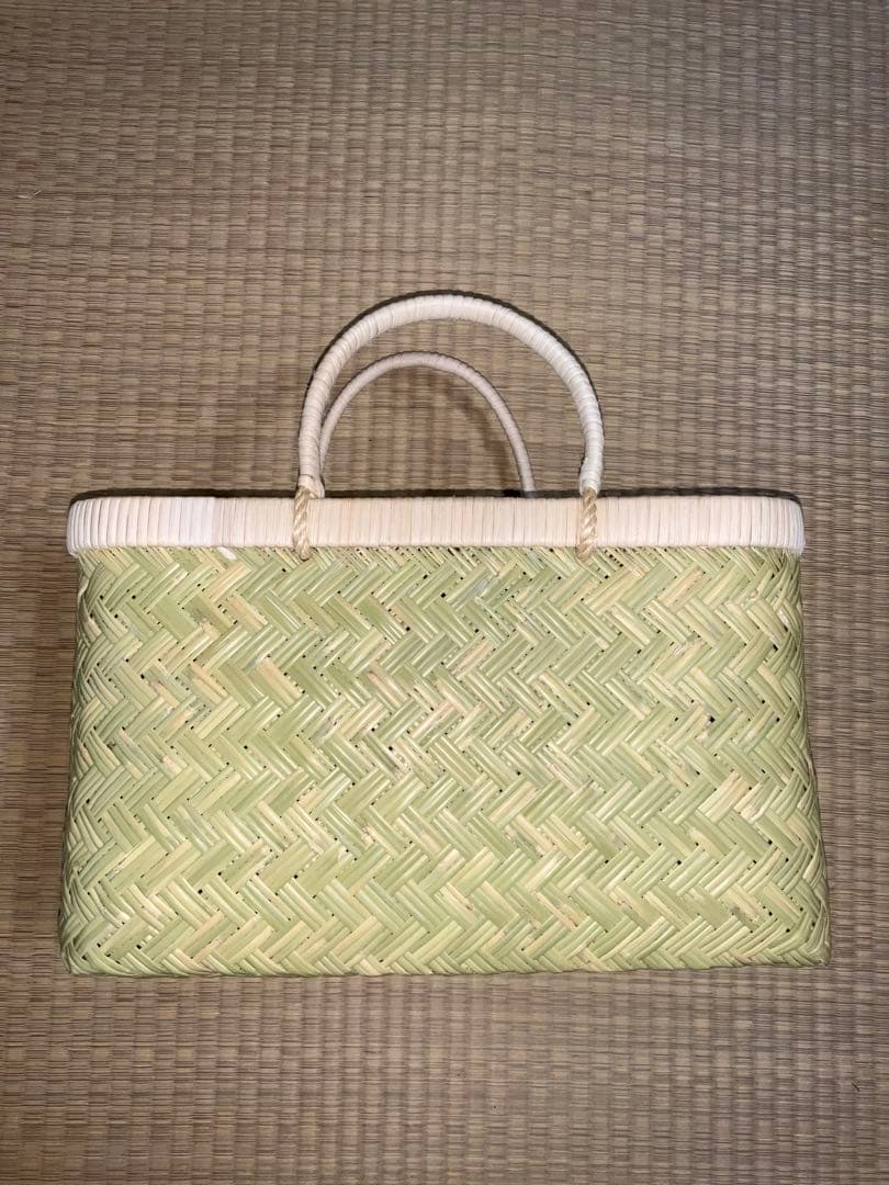 鳥越竹細工 市場かご エコバッグ　大中サイズ　特選　2個セット