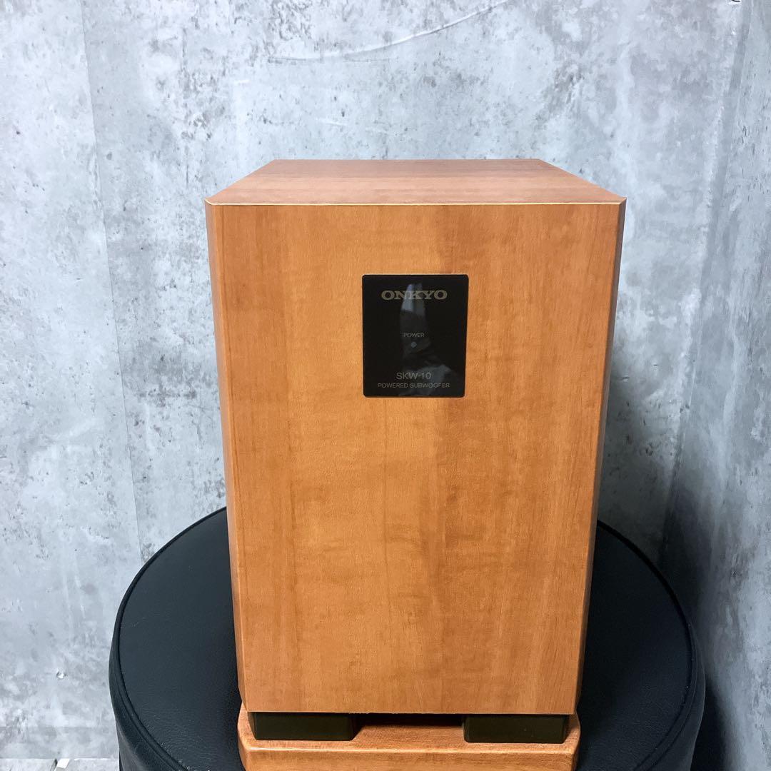 【極美品】ONKYO サブウーファー SKW-10 木目