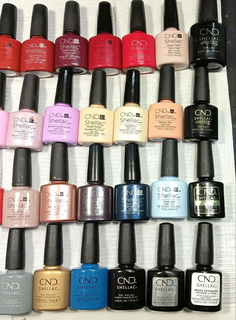 【まとめ売り】CND シェラック ジェルセット 48本＋カラーチャート2種類付き