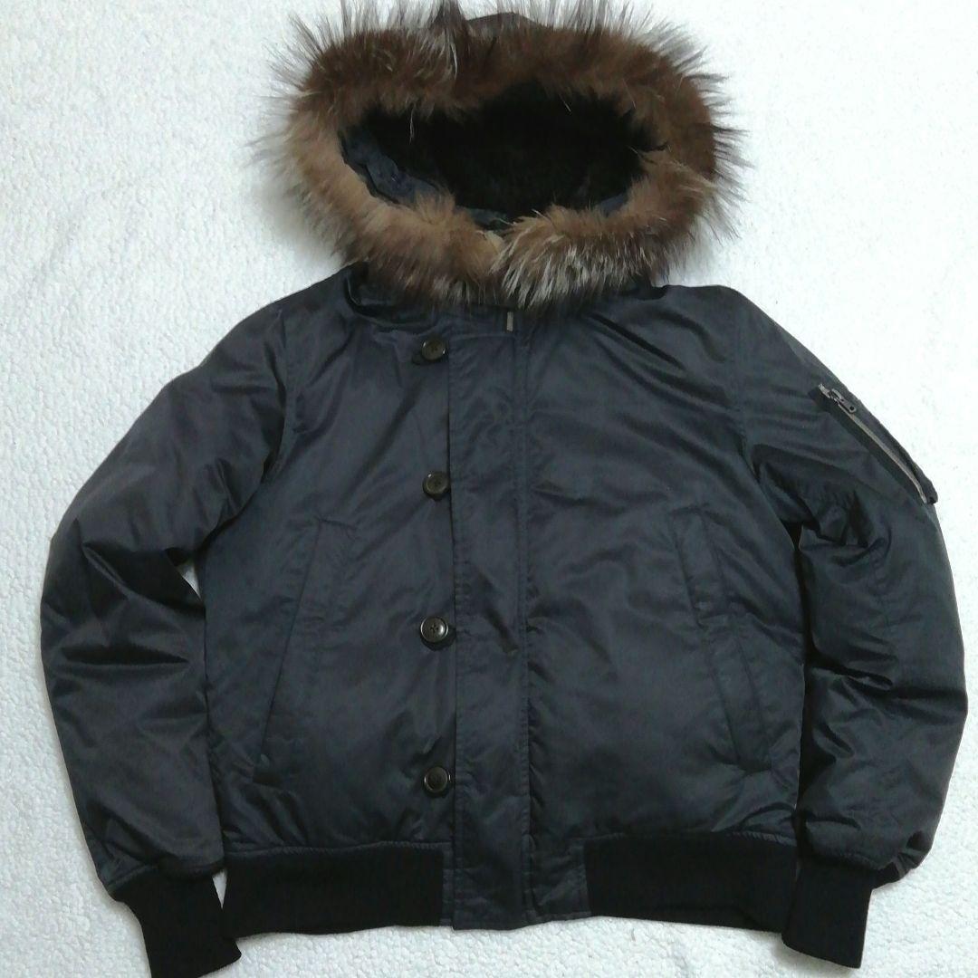 ユナイテッドアローズ N-2Bダウンジャケット(M)2wayリアルファーWジップ