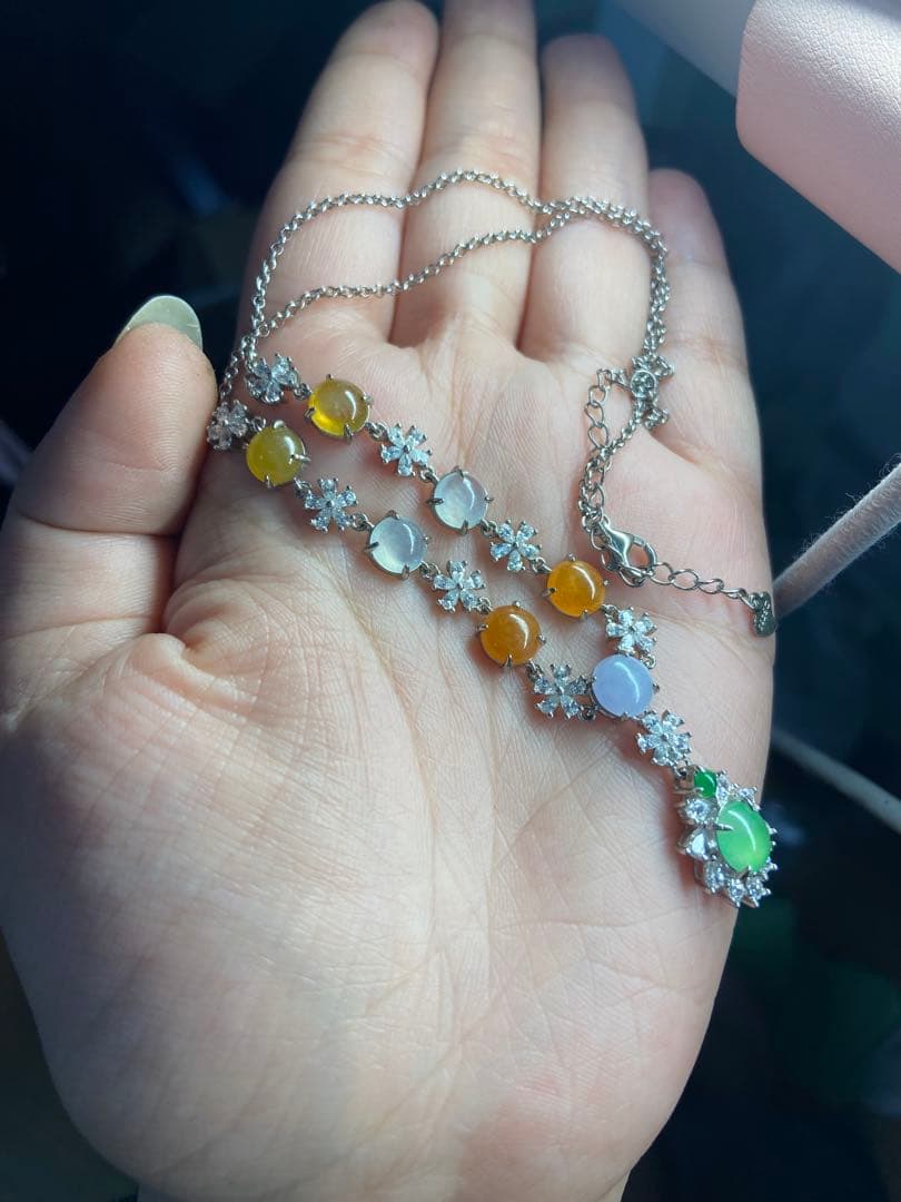 エレガント フラワーモチーフ ネックレス