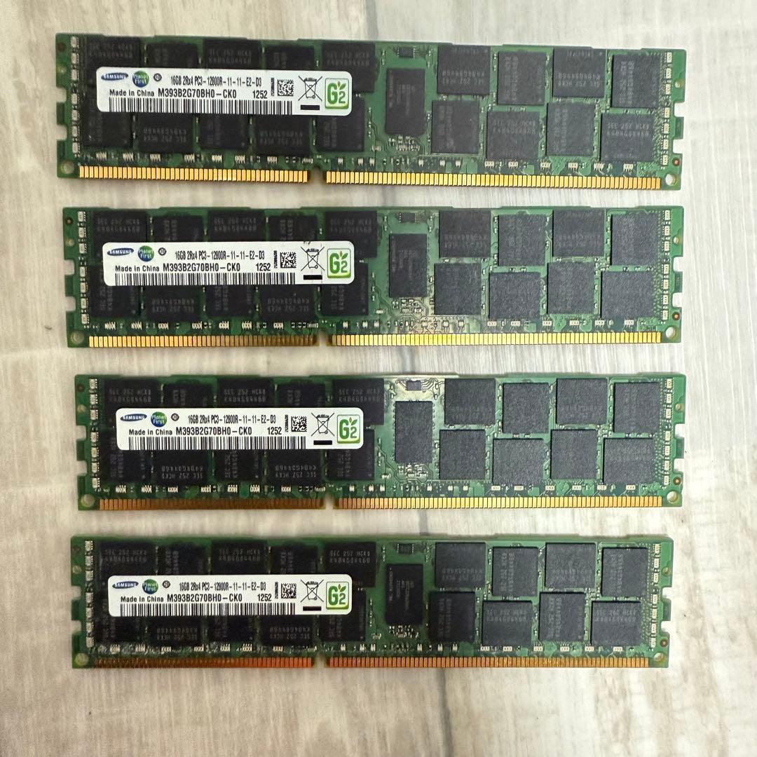 Samsung 16GB DDR3 メモリー PC3-12800 4枚セード