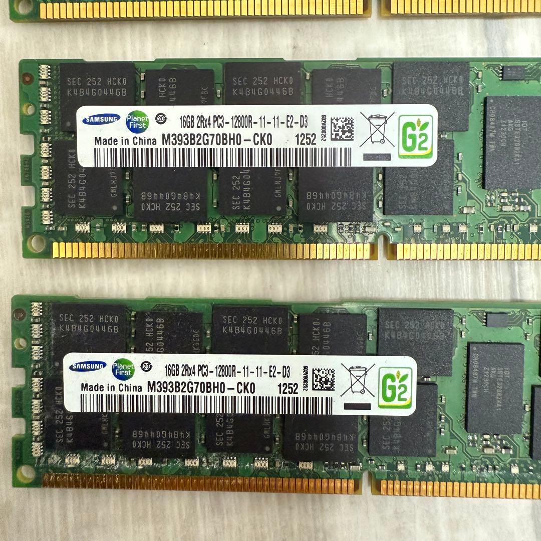 Samsung 16GB DDR3 メモリー PC3-12800 4枚セード