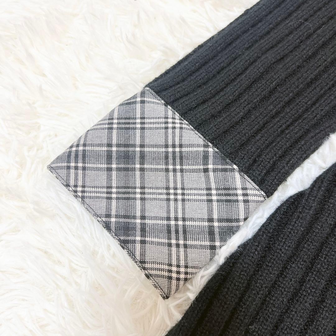 Darich ダーリッチ　レイヤードライクニットミニワンピース　襟　胸元リボン