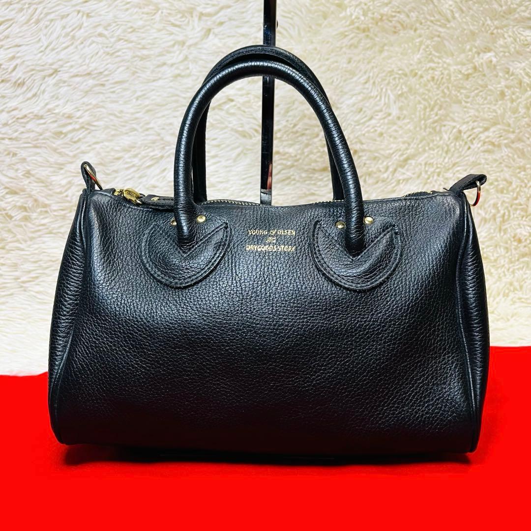 YOUNG&OLSEN フレームワーク別注 ミニボストン 2way ブラック