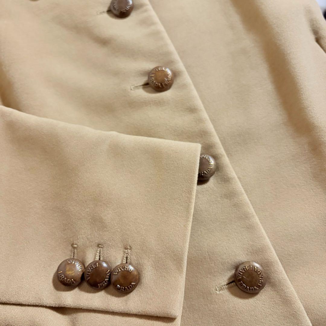 80s PRADA プラダ　カシミヤ100％ ジャケット　ブレザー　46 XL