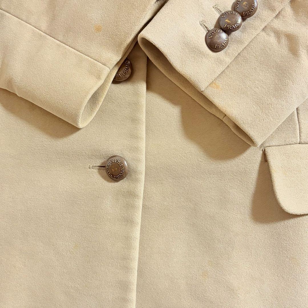 80s PRADA プラダ　カシミヤ100％ ジャケット　ブレザー　46 XL