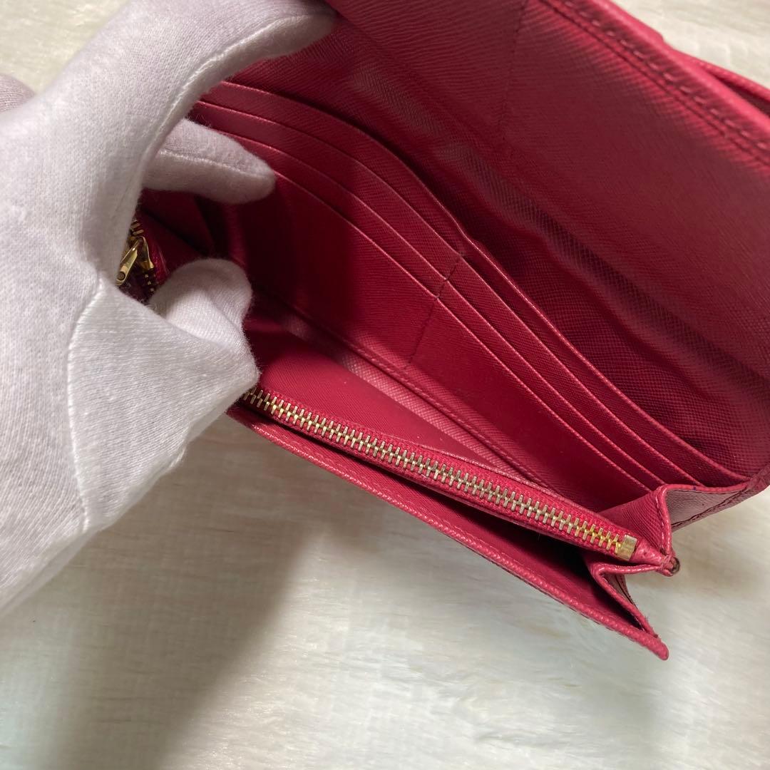 月末限定価格　PRADA プラダ　長財布　リボン　二つ折り　ピンク　箱付き　人気