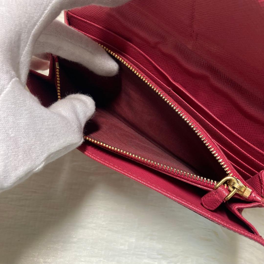 月末限定価格　PRADA プラダ　長財布　リボン　二つ折り　ピンク　箱付き　人気