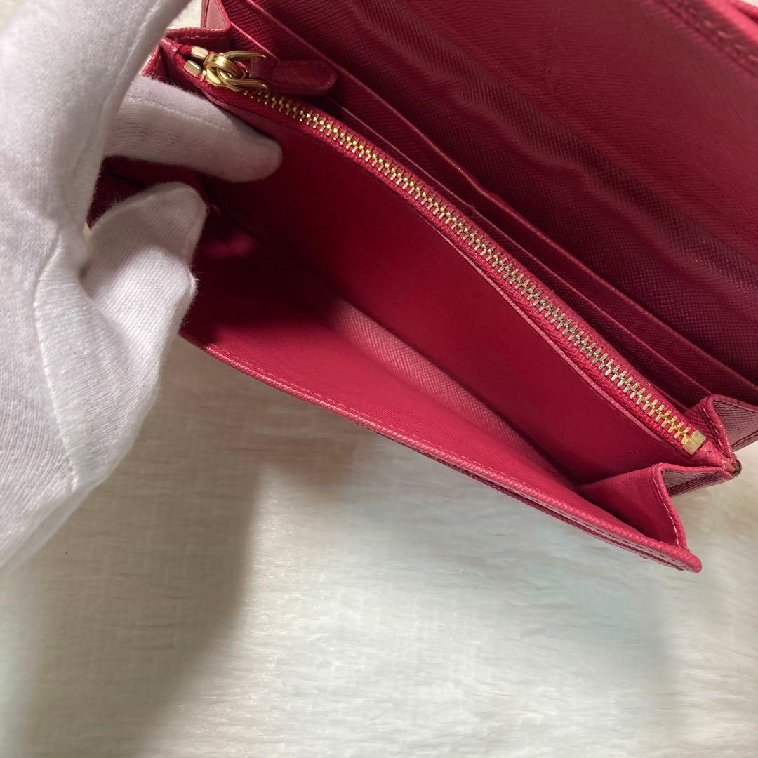 月末限定価格　PRADA プラダ　長財布　リボン　二つ折り　ピンク　箱付き　人気