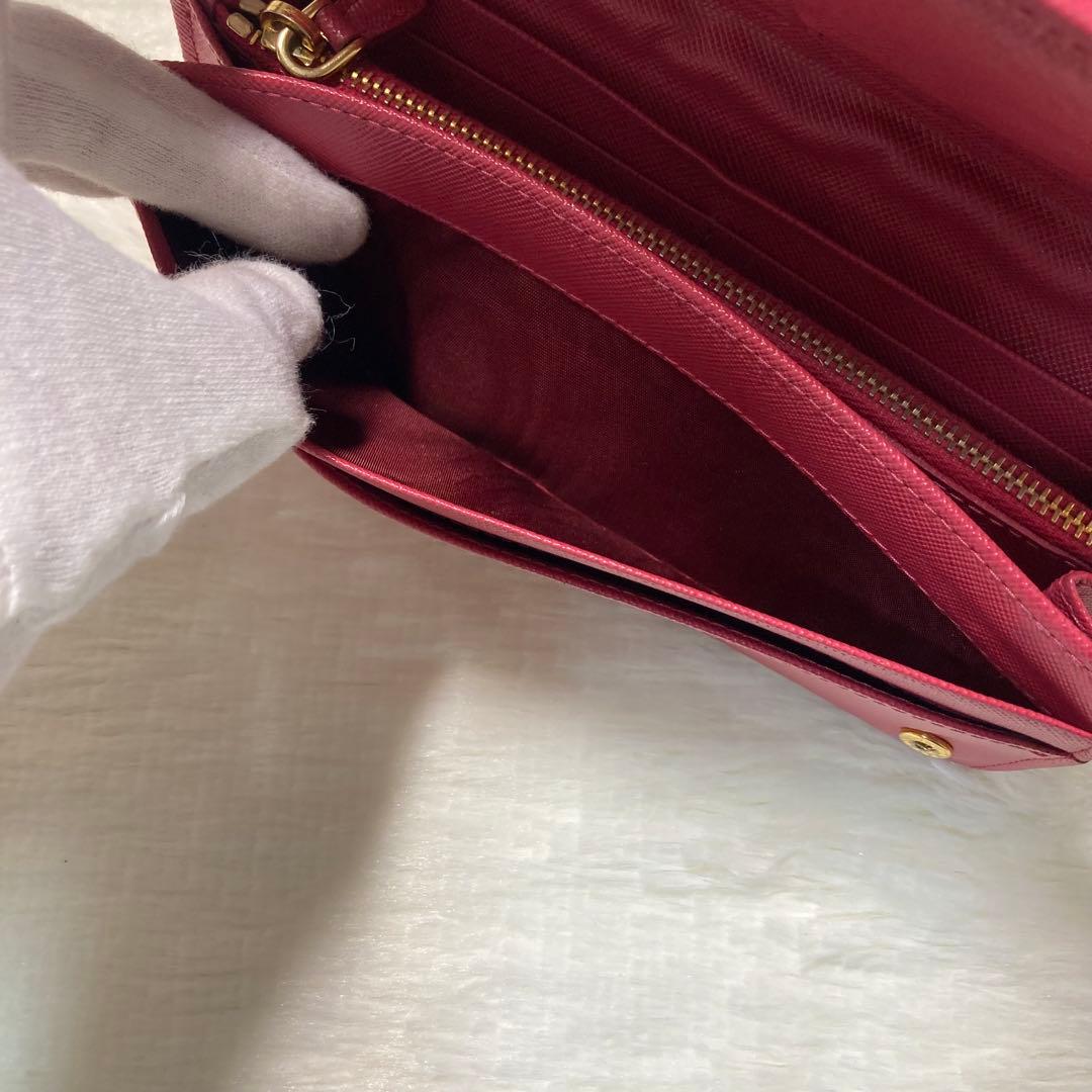 月末限定価格　PRADA プラダ　長財布　リボン　二つ折り　ピンク　箱付き　人気
