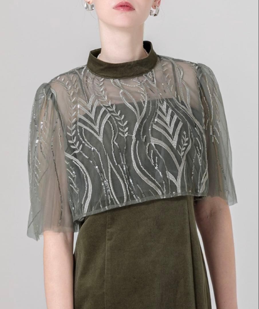 c【美品】レジャ ワンピース ドレス 結婚式 オケージョン パーティー