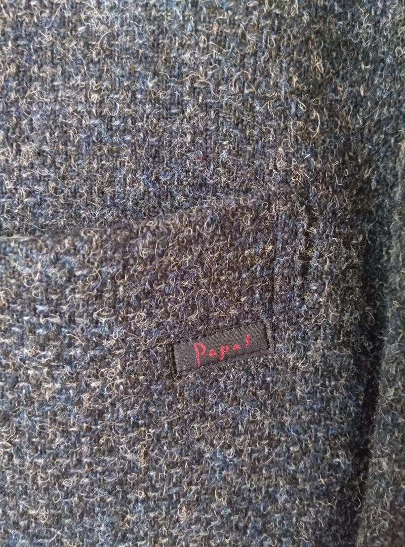 【美品】Papas ノーカラー バンドカラージャケット　Mサイズ(38)