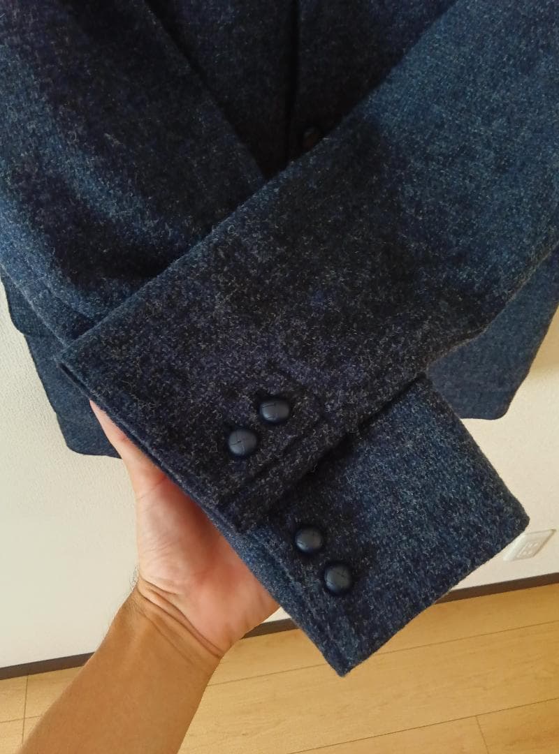 【美品】Papas ノーカラー バンドカラージャケット　Mサイズ(38)