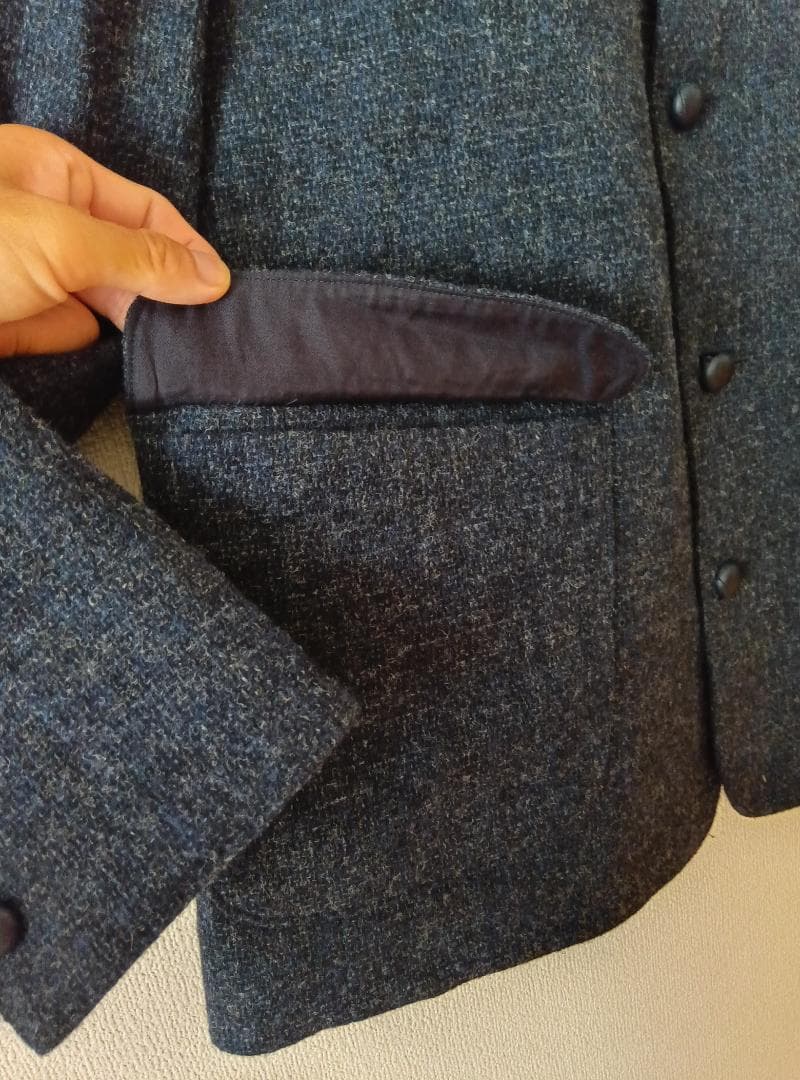 【美品】Papas ノーカラー バンドカラージャケット　Mサイズ(38)