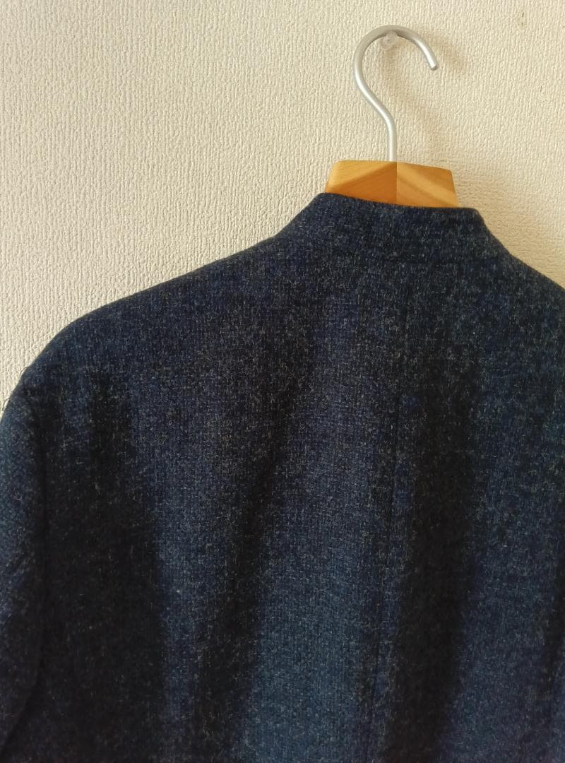 【美品】Papas ノーカラー バンドカラージャケット　Mサイズ(38)